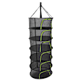 Miniatyrbillede 3 af 11: Foldbar Plante Tørring Net Multilayer Lynlås Design 60cm Diameter Urte Knopper Tør Net med Opbevaringspose 6 Lag