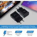 Pikkukuva 3 / 5: 2 kpl USB-nopea latausadapteri Samsung S22 S21 S20 S10 S10e S6 S7 S8 S9 / Edge/Plus/Active, A71 A53 5G/Note 5 8, Note 9, Note10 20 ja muille älypuhelimille/laitteille