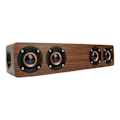 Miniatyrbild 4 av 11: Trä Bluetooth-högtalare väckarklocka med 4 högtalare 4 spelmod hög effekt digital klocka för sovrum sängbord träkorn