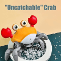 Miniatyrbild 3 av 5: Crawling Crab baby med musik och LED-ljus, dansande krabbaleksak för barn med automatiskt undvika hinder, gåkrabba baby till småbarn