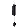 Pikkukuva 4 / 11: Ulkoilma retro kello yksittäinen metalli tuulikello pihakoriste Heroic Windbell (musta suuri tuote koko 9cm halkaisijaltaan, riippuva pituus 50cm)