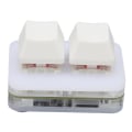 Miniatyrbilde 6 av 11: USB 2-knapps Mini Tastatur med Tilpassbar RGB LED Bakgrunnsbelysning, Makroprogrammering for Windows, OS X og Linux (Hvit)
