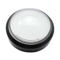 100 mm Large Round Push Button LED Illuminated with Microswitch for DIY Arcade White