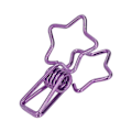 Pikkukuva 9 / 10: 100 Purppuraista Tähti-Sidosliitintä | Piirroshahmo-Design, Kestävät Metalliset Liittimet Vahvalla Pitovoimalla Toimistoon, Kirjanpitoon ja Lippujen Hallintaan