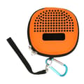 Micro Bluetooth Speaker Case, Crash-proof, Scratch-resistant, Waterproof, Portable EVA Semi-rigid Case with Metal Hook, Orange