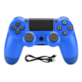 Miniatyrbillede 1 af 11: Plastisk ABS V2 Program Intelligent Trådløs Bluetooth Gamepad Spilkonsol med Hovedtelefonhul til PS4Blå