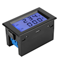 Pikkukuva 2 / 9: D85-2042A Kaksois-LCD Jännite- ja Virtamittari, AC 80-300V & 200-450V, Mittaa 0,1-100A Virtamuuntajalla