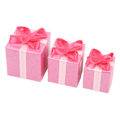 Miniatyrbilde 2 av 7: 3 stk Mini Søte Stil Boks Ornamenter | 1/12 Skala DIY Papir Julefigurer Sett for Høytidsdekor