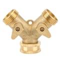 Miniatyrbillede 1 af 11: 3/4 Tommer 2-Vejs Havevandingsfordeler Have Messing Vandforbindelse med Ventil US Standard