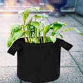 Miniatyrbillede 11 af 11: Filtede planteposer til vægophængning - grøn væghave blomster plantesæk - sort [2 Gallon] 20D*20H/34g til salg