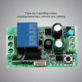 Miniatyrbilde 6 av 11: AC 220V 1-kanals trådløs fjernkontrollbryterrelémodul med 2 sendere 433MHZ