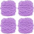 Garn 4x Garn til Hækling, Blødt Chunky Garn til Garnprojekter lotus root purple