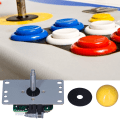 Miniatyrbillede 11 af 11: Arcade Joystick Classic 5 Pin 8 Veje Arcade Joystick Udskiftningsdele til Xbox 360 til PS2 til PS3 Gul