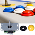 Pikkukuva 11 / 11: Arcade-ohjain Klassikko 5-nastainen 8-suuntainen Arcade-ohjaimen Vaihto-osat Xbox 360:lle PS2:lle PS3:lle Keltainen