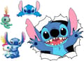 Lilo och Stitch Väggdekaler Barn Tecknad Väggkonst Stitch Vägg