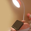 Pikkukuva 6 / 10: Kirkas Ladattava LED-Työpöytälamppu - 360° Kääntyvä, Taittuva, Silmille Sopiva, Energiatehokas, Vaaleanpunainen - Ihanteellinen Lukemiseen ja Opintoihin