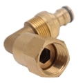 Miniatyrbilde 8 av 11: Slangealbuekobling Messing 3/4 tommer Hunngjenger Universal Rotasjon Røralbue Adapter God Tetning Nippelsett for Vanning