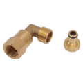 Miniatyrbilde 9 av 11: Slangealbuekobling Messing 3/4 tommer Hunngjenger Universal Rotasjon Røralbue Adapter God Tetning Nippelsett for Vanning