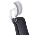 Office Chair Headrest Mount Universal Headrest Cushion Upholstered Adjustable Height Angle-QH silver gray and white