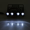 Pikkukuva 8 / 10: Pieni kattoteline-matkatavaroiden kuljetus LED-valolla pyöreä SCX10 1/10 RC-autolle (4 valkoista)