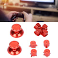 Miniatyrbild 11 av 11: Kontrollknapp Joystick-tangent Aluminiumlegering ABXY-knappar för Playstation5-kontroll Röd