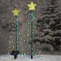 Miniatyrbild 7 av 10: (1 förpackning) Färgglada solcellsdrivna LED-julklappsdekorationer, juldekoration, semesterdekoration, scenlayout 20x20x60cm, plast