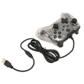Miniatyrbillede 9 af 11: Kablet Game Controller med Dobbelt Vibration, RGB Transparent Skall, Gamepad Joystick til Xbox PC Hvid