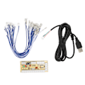 Miniatyrbild 5 av 11: QM070911 Fördröjningsfri Arcade USB-kodare DIY Arcade-kodare för Raspberry Pi 1 2 3 RetroPie