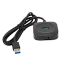 Miniatyrbild 6 av 11: USB 3.0 Hub Svart Hög Effekt 4 Portar Samtidigt Användning Stabil Långvarig för Underhållning Kontor