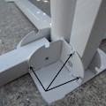Pikkukuva 6 / 11: Kannettava Taitettava Rantavarjon Jalusta Ulkokäyttöön Patio-Aurinkokatos Varjon Jalusta Pidike Valkoinen