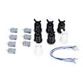 Miniatyrbilde 1 av 11: 7 stk Arcade-knapper 30mm Happ Standard-knapp med 20cm knappkabel for Arcade1up spillkonsoll Arcade-joystick