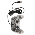Miniatyrbillede 4 af 11: Kablet Game Controller med Dobbelt Vibration, RGB Transparent Skall, Gamepad Joystick til Xbox PC Hvid
