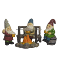 Miniatyrbillede 2 af 6: Personaliserede havepynt Elf harpiks håndværk mikrolandskab scene dekorationer dværg grillet fisk sæt 5 stk