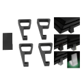 Miniatyrbillede 11 af 11: 4 stk. Højdeningsbeslag til PS4 Slim - Varmeafledning - Vandret Stativ til PS4 Slim - Tilbehør - Sort