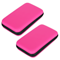 Miniatyrbild 3 av 11: 2 st Bärbar Förvaringsväska Bärväska EVA Skyddande Hårdväska för NDSILL/Nintendo 3DSXLPink