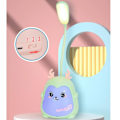 Miniatyrbillede 10 af 10: Charmerende USB-opladelig skrivebordslampe til børn - 3-trins tegneserie-svanehals natlampe til soveværelse, kollegium og sengetidslæsning - Grøn