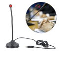 Miniatyrbillede 11 af 11: Svanehals Trådløs Mikrofon Sort 360 Grader Optagelse Desktop Svanehals Mikrofon til Karaoke Konference Optagelse USB