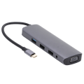 Pikkukuva 6 / 11: Telakointiasema 9 in 1 Alumiiniseos USB Type C Hub Dual Monitor Docking Adapter 9 in 1