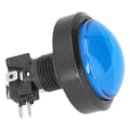 Miniatyrbilde 3 av 11: 60mm Stor Konveks Knapp 2‑Fots Bryterknapp med LED-lys for Kranmaskin Spillkonsoll Blå