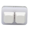 Miniatyrbilde 8 av 11: USB 2-knapps Mini Tastatur med Tilpassbar RGB LED Bakgrunnsbelysning, Makroprogrammering for Windows, OS X og Linux (Hvit)