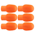 Miniatyrbild 3 av 11: 6 st. Trumstock Tysta Övningstips Silikon Dämpning Trumstock Skydd Huvudskydd för Ersättning Orange