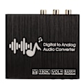 Miniatyrbild 9 av 11: Digital till Analog Ljudkonverterare Metall Ljudkonverterare Adapter Optisk Koaxial Ljudutdragare för Hemmabio