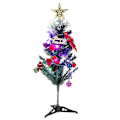Miniatyrbilde 4 av 10: Julepynt Gavepakke: 60cm Harddekket Tre med Pynt og Fargerike Lys