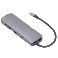 Pikkukuva 10 / 11: Telakointiasema 9 in 1 Alumiiniseos USB Type C Hub Dual Monitor Docking Adapter 9 in 1