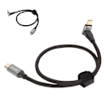 Miniatyrbild 10 av 11: 90 Graders USB-C-kabel 4K 60Hz Stöder PD100W Typ C 3.1 Gen2 Full Function USB-C Snabbladdningskabel för Steam Deck 50cm/19.7in
