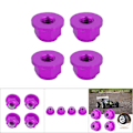 Pikkukuva 9 / 9: 4 kpl Alumiini M4 Rengasmutterit Sopivat Fayee 1/12 WL 1/12 12423 Maastoautolle Violetti 0119P