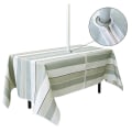 Pikkukuva 3 / 11: Terassipihan ulkokattaus veden- ja öljynkestävä vetoketjullinen pöytäliina sateenvarjon reiällä (kukkakuvio pyöreä 150*150CM)