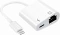 2-i-1 Ethernet LAN-adapter med ladeport, Lightning til Ethernet nettverkskonverterer