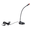 Miniatyrbilde 7 av 11: Svanehals Trådløs Mikrofon Svart 360 Grader Opptak Desktop Svanehals Mikrofon for Karaoke Konferanse Opptak 3.5mm