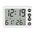 Miniatyrbillede 6 af 11: Indendørs Digital Temperatur- og Luftfugtighedsmåler Multifunktionel Elektronisk Termometer Hygrometer med Alarmfunktion Hvid Sort Nøgle